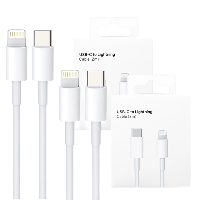 Kabel USB-C für Lightning für Apple iPhone iPad iPod 20W 2m BOX Weiß