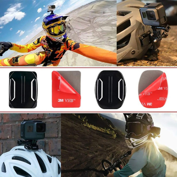 Набір плоских і заокруглених монтажних баз для спортивних камер GoPro, DJI Osmo Action, EKEN, SJCam, Insta360 зі стрічками 3M VHB Alogy - 16 шт.