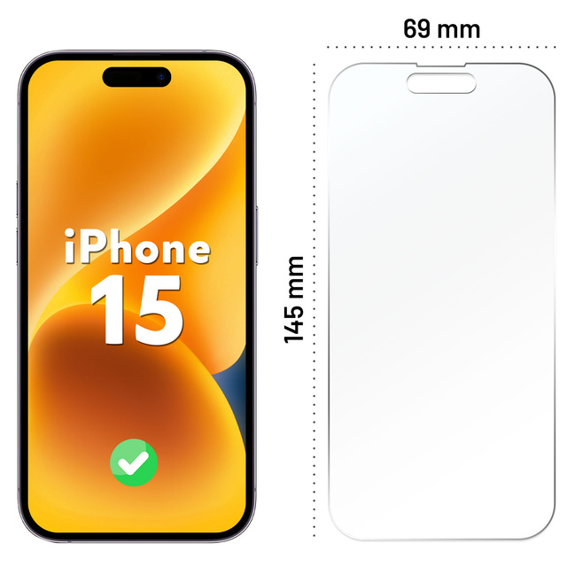 Hybridní sklo pro Apple iPhone 15 celoobrazovkový Alogy Flexi Full Glass 9H ochranné sklo Rozbití