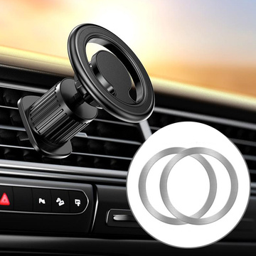 Alogy magnetic car holder for MagSafe for iPhone 14 13 12 grille black