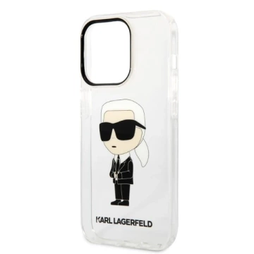 Etui Karl Lagerfeld KLHCP14XHNIKTCT pro iPhone 14 Pro Max 6,7" pevný obal Ikonik Karl Lagerfeld transparentní