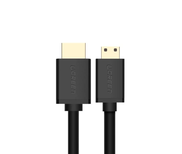 Uzelený kábel HDMI kábel - mini HDMI 19 pin 2.0v 4K 60Hz 30AWG 1.5m čierny (11167)