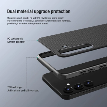 Pancierové puzdro Nillkin Super Frosted Shield Pro pre Samsung Galaxy S24 - čierne