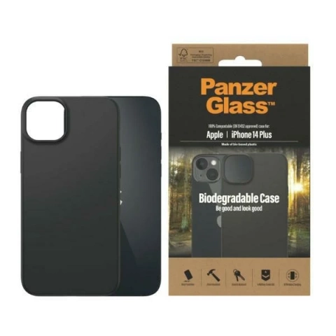 Biologicky odbúrateľné puzdro Etui PanzerGlass na iPhone 14 Plus 6,7" czarny/black 0419