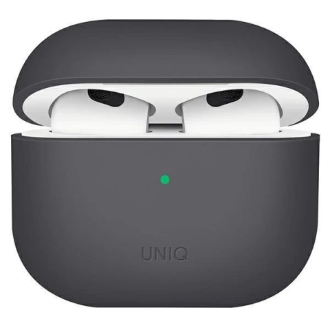 UNIQ puzdro Lino AirPods 3. gen.Silikónová šedá / popolavo šedá