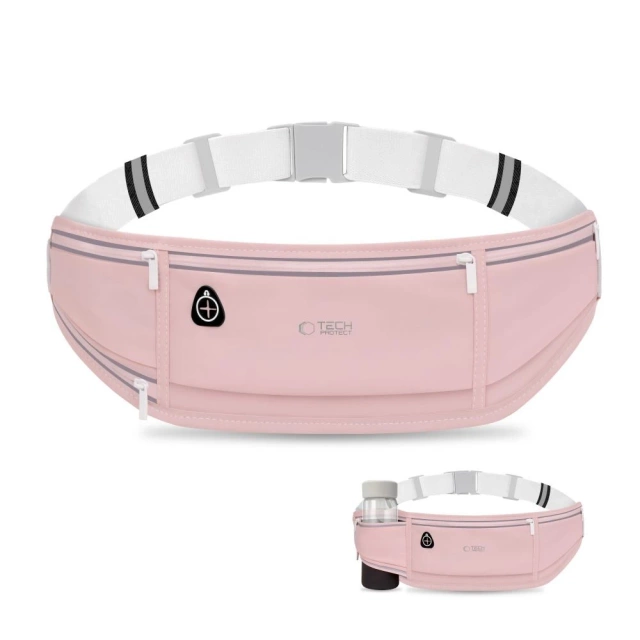 Pouch Running belt waist bag phone case headphones - Pink