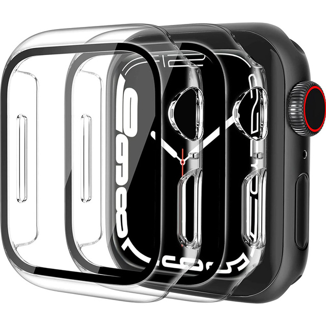 Skleněné pouzdro pro chytré hodinky Defense360 Krycí sklo pro Apple Watch 7 41mm čiré
