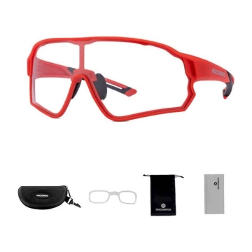 Rockbros 10135R polarizované cyklistické okuliare (červené)