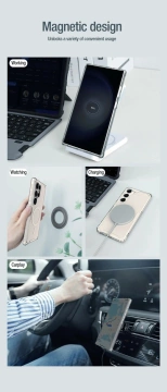 Броньований чохол Nillkin Nature Pro з магнітним кільцем для Samsung Galaxy S24 Ultra - білий