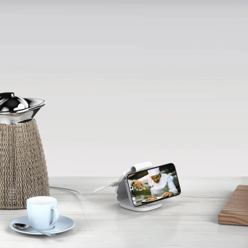 Ładowarka Indukcyjna QI15W-A24 3IN1 Magnetic MagSafe Wireless Charger do iPhone, Airpods, Apple Watch Szara