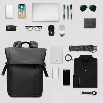 Bange Waterproof Backpack for Laptop 15.6" City Travel 45x30x16 cm for Work Airplane Men's Women's with USB Port Black