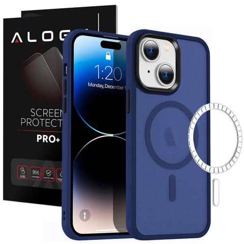 Protective MagMat Case for MagSafe for Apple iPhone 13 Mini Matte Navy Glass