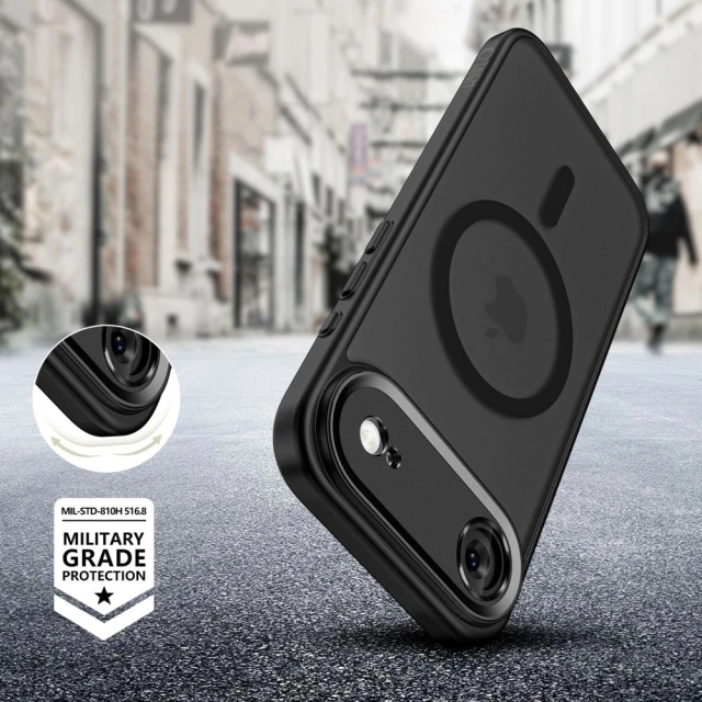 Etui Tech-Protect MagCam MagSafe do iPhone 17 Air, czarny mat