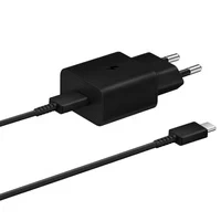 Зарядний пристрій Samsung USB Type C 15W PD AFC USB кабель Type C чорний (EP-T1510XBEGEU)