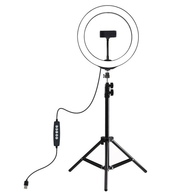 Puluz stativ 1,1 m s RGBW LED osvětlením 26 cm vlog / stream / smartphone PKT3044