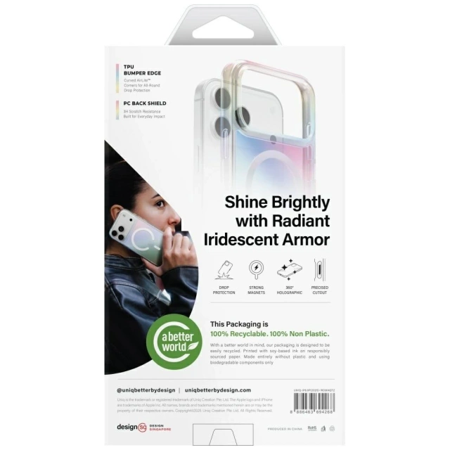 Etui Ochronne do iPhone 17 Pro Max UNIQ Iridescia MagClick Holo Quartz