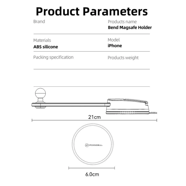 Držiak do auta MagFlex Magnetický MagSafe čierny