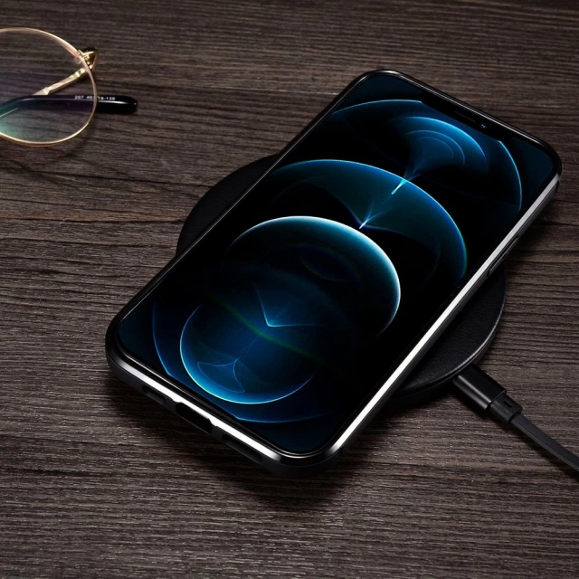 iCarer Leather Oil Wax case covered with natural leather for iPhone 12 mini black (ALI1204-BK)