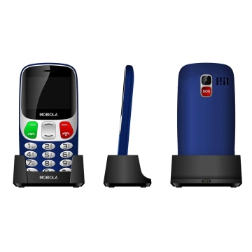 GSM-телефон Mobiola MB800 Blue 2G з настільним зарядним пристроєм для пенсіонерів