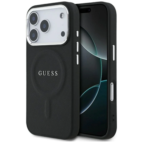 Etui Guess Classic Logo MagSafe na iPhone 17 Pro - Czarny