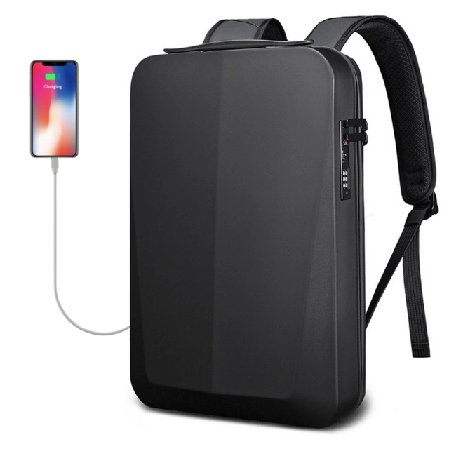 Водонепроникний рюкзак Bange для ноутбука 15.6", city traveler, 45х30х16 см, для роботи, літака, чоловічий, жіночий, з USB портом Чорний