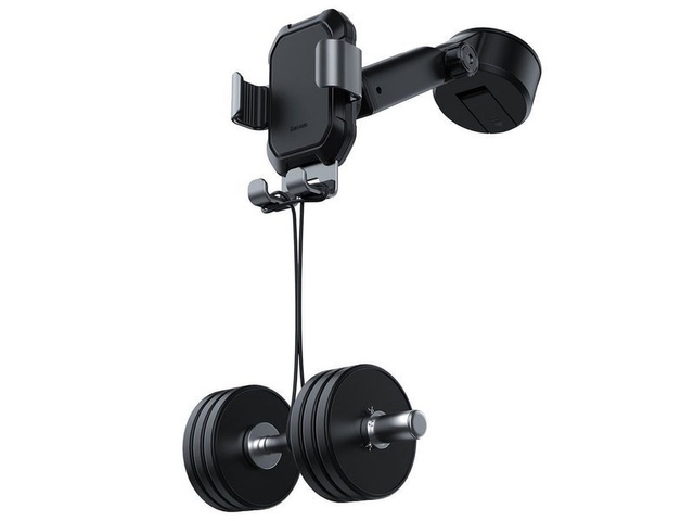 Baseus Tank gravitational phone holder for the glass board Black
