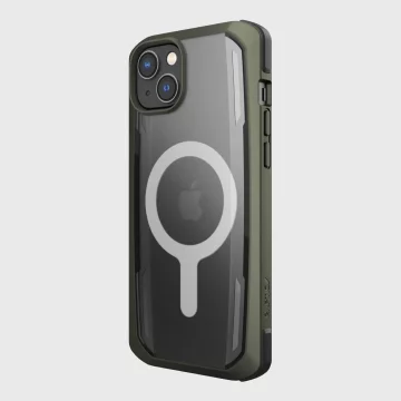 Raptic Secure Case iPhone 14 mit gepanzerter MagSafe-Hülle grün
