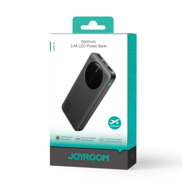Powerbank Joyroom 10000mAh 12W 3 USB ports fast charging black