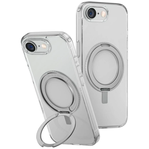 Otočný kryt UNIQ Swivix s 360° stojanom pre iPhone 16e – číry
