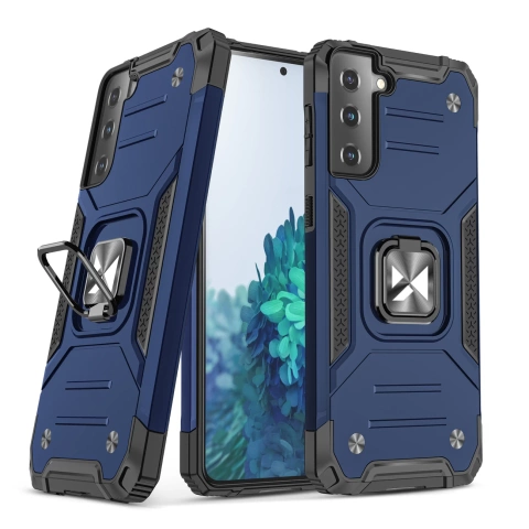 Wozinsky Ring Armor Tough Hybrid Case Magnetický držiak krytu Samsung Galaxy S22 (S22 Plus) modrý