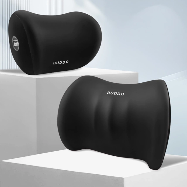 2x Alogy Car Vankúš Chrbát bedrovej podpory krku Memory Foam Black