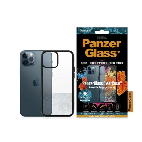 Чохол Etui PanzerGlass ClearCase для iPhone 12 Pro Max 6,7" Antibacterial czarny/black