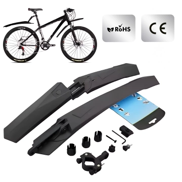 Platform bicycle pedals for MTB bicycles, aluminum 9/16" Black aluminum set [2 pcs.]