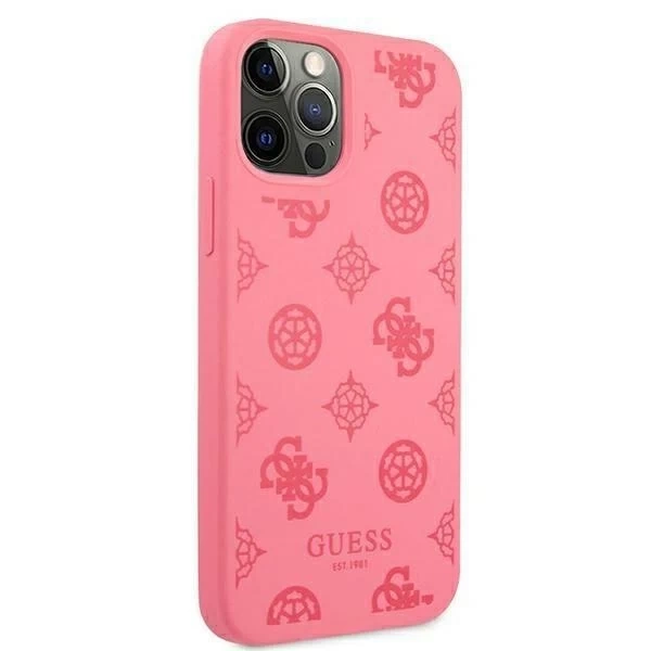 Guess GUHCP12LLSPEFU iPhone 12 Pro Max 6,7" fuksja/fushia pevný obal Peony Collection