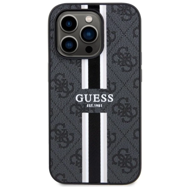 Etui Guess GUHMP14XP4RPSK für iPhone 14 Pro Max 6,7" Hardcase 4G bedruckte Streifen MagSafe