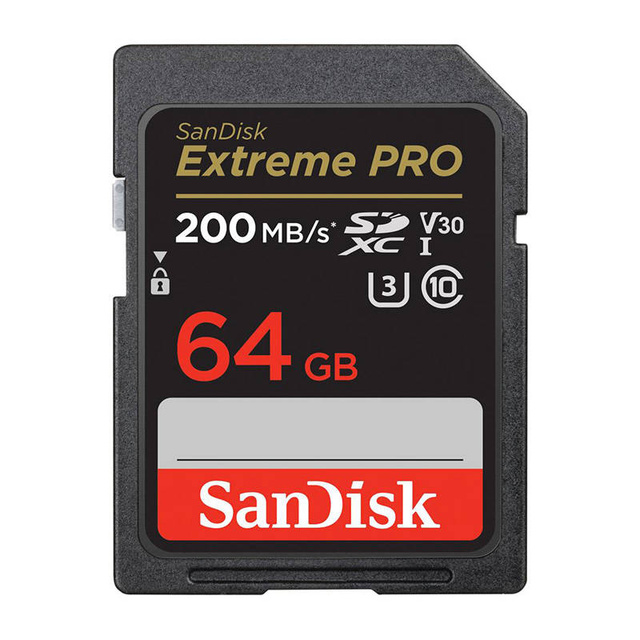 Карта пам'яті SANDISK EXTREME PRO SDXC 64GB 200/90 MB / s UHS-I U3 (SDSDXXU-064G-GN4IN)
