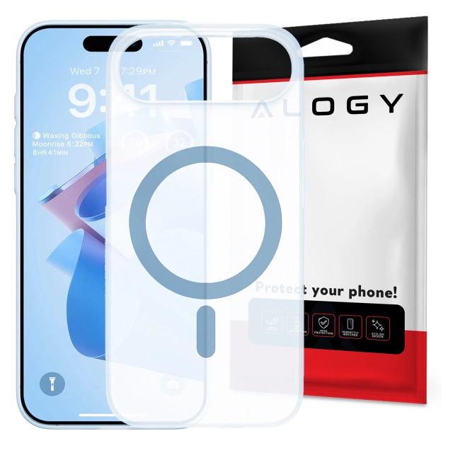 Etui do Apple iPhone 17 Air – matowa obudowa do MagSafe z ochroną obiektywu, smukłe i odporne na zarysowania, idealne dopasowanie – Alogy Skinny MatteCase™ Sky Blue