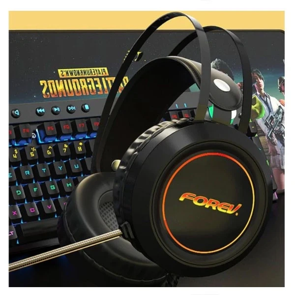 Gaming Headphones with Microphone FOREV FV-G95 LED USB Black