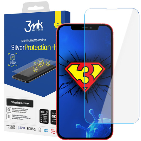Повноекранна антивірусна плівка Silver Protection 3mk 7H для Apple iPhone 13 Mini