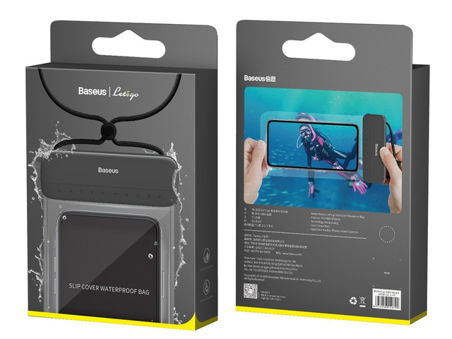 Водонепроникний чохол Baseus Let's go Slip для 7.2 IPX8 Black