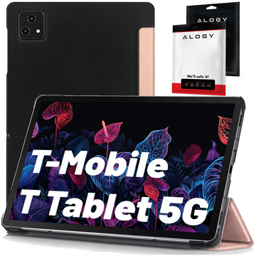 Skleněné pouzdro pro T-Mobile T Tablet 5G 10,36" pouzdro na tablet Alogy Book Cover Case Rose Gold Stylus Zdarma