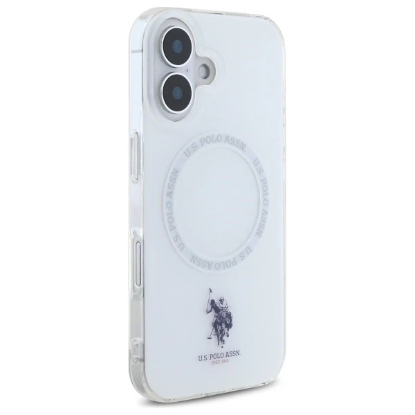 US Polo USHMP16SHOCLDPW iPhone 16 6,1" biela/biela IML Ring MagSafe