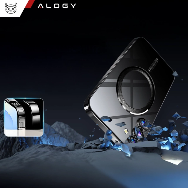 Etui do Samsung Galaxy S25 Alogy LuxeShield™️ Glamour Luxury Ring obudowa z osłoną aparatów Czarne + szkło hartowane