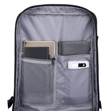 Водонепроникний рюкзак Bange для ноутбука 15.6", city traveler, 45х30х16 см, для роботи, літака, чоловічий, жіночий, з USB портом Чорний