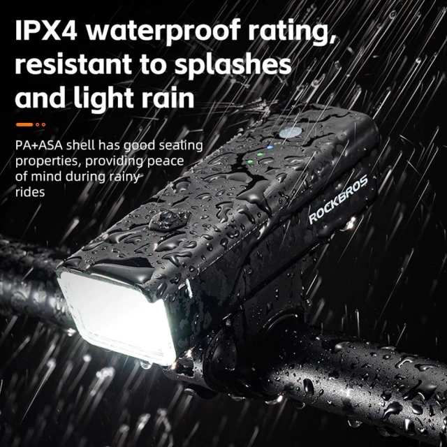 Rockbros 24510003001 přední světlo na kolo 260 lm USB-C - USB-A kabel - černý