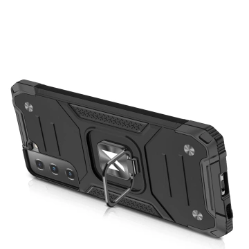 Wozinsky Ring Armor Tough Hybrid Case Magnetický držák krytu Samsung Galaxy S22 (S22 Plus) stříbrný