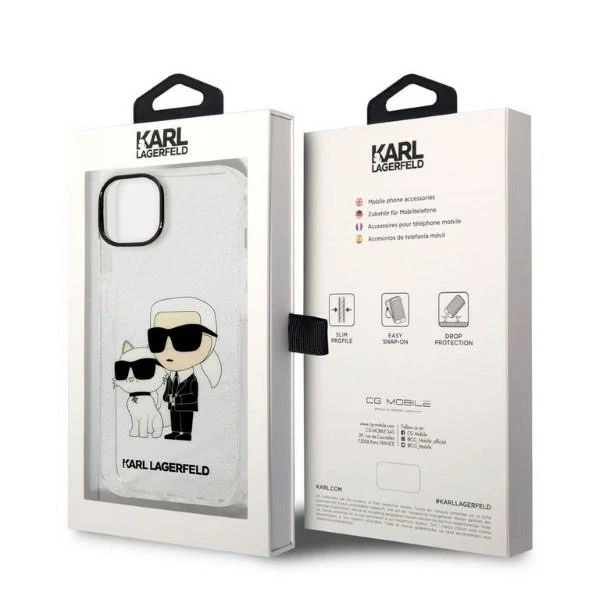 Etui Karl Lagerfeld KLHCP14MHNKCTGT für iPhone 14 Plus 6,7" Hardcase Gliter Karl