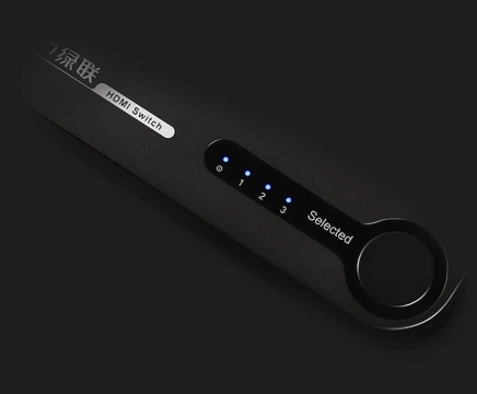 Uzelený prepínač rozdeľovač HDMI – 3x HDMI 3D 4K 7,5 Gb/s 36 bitov na kanál čierny (40234)