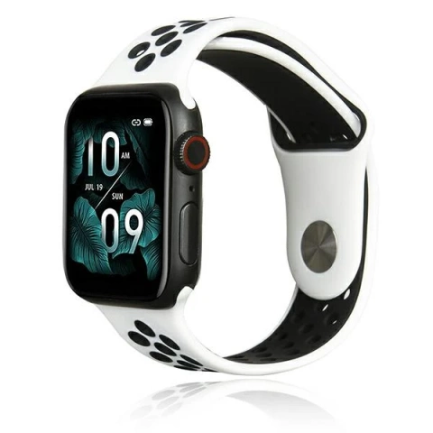 Beline Sport silikonový řemínek pro chytré hodinky pro Apple Watch 42/44/45/49 mm bílý/černobílý/černý