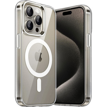 Etui wzmocnione 3mk MagCase case obudowa do MagSafe do iPhone 15 Pro plecki przezroczyste